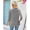 Zeagoo Women’s 2026 Summer 3/4 Sleeve Lightweight Cardigans Open Front Draped Ruffles Kimono Coverups(Grey)