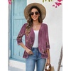 Zeagoo Women’s 2026 Summer 3/4 Sleeve Lightweight Cardigans Open Front Draped Ruffles Kimono Coverups(Mz841)