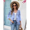 Zeagoo Women’s 2026 Summer 3/4 Sleeve Lightweight Cardigans Open Front Draped Ruffles Kimono Coverups(Sf166)