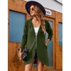 Zeagoo Women’s Fall Jacket 2026 Zip Up Hoodies Long Sleeve Long Tunic Sweatshirts Oversized Fleece Casual Coat with Pocket(A_fleece Fabric_army Green)