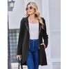 Zeagoo Women’s Fall Jacket 2026 Zip Up Hoodies Long Sleeve Long Tunic Sweatshirts Oversized Fleece Casual Coat with Pocket(A_fleece Fabric_black)