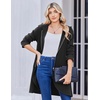 Zeagoo Women’s Fall Jacket 2026 Zip Up Hoodies Long Sleeve Long Tunic Sweatshirts Oversized Fleece Casual Coat with Pocket(A_fleece Fabric_black)