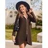 Zeagoo Women’s Fall Jacket 2026 Zip Up Hoodies Long Sleeve Long Tunic Sweatshirts Oversized Fleece Casual Coat with Pocket(A_fleece Fabric_brown)