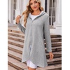 Zeagoo Women’s Fall Jacket 2026 Zip Up Hoodies Long Sleeve Long Tunic Sweatshirts Oversized Fleece Casual Coat with Pocket(A_fleece Fabric_light Gray)