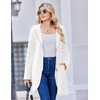 Zeagoo Women’s Fall Jacket 2026 Zip Up Hoodies Long Sleeve Long Tunic Sweatshirts Oversized Fleece Casual Coat with Pocket(A_fleece Fabric_white)