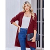 Zeagoo Women’s Fall Jacket 2026 Zip Up Hoodies Long Sleeve Long Tunic Sweatshirts Oversized Fleece Casual Coat with Pocket(A_fleece Fabric_wine Red)