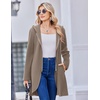 Zeagoo Women’s Fall Jacket 2026 Zip Up Hoodies Long Sleeve Long Tunic Sweatshirts Oversized Fleece Casual Coat with Pocket(Coffeegrey)