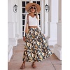 Zeagoo Womens Maxi Skirt Chiffon Elastic High Waist Pockets Pleated A-Line Flowy Skirts(Cx354)