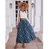 Zeagoo Womens Maxi Skirt Chiffon Elastic High Waist Pockets Pleated A-Line Flowy Skirts(Gw563)