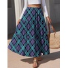 Zeagoo Womens Maxi Skirt Chiffon Elastic High Waist Pockets Pleated A-Line Flowy Skirts(Gw563)