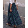 Zeagoo Womens Maxi Skirt Chiffon Elastic High Waist Pockets Pleated A-Line Flowy Skirts(Gw563)