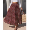 Zeagoo Womens Maxi Skirt Chiffon Elastic High Waist Pockets Pleated A-Line Flowy Skirts(Gz53)