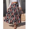Zeagoo Womens Maxi Skirt Chiffon Elastic High Waist Pockets Pleated A-Line Flowy Skirts(Mz951)
