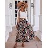Zeagoo Womens Maxi Skirt Chiffon Elastic High Waist Pockets Pleated A-Line Flowy Skirts(Mz951)