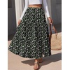 Zeagoo Womens Maxi Skirt Chiffon Elastic High Waist Pockets Pleated A-Line Flowy Skirts(Xh577)