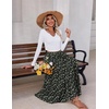 Zeagoo Womens Maxi Skirt Chiffon Elastic High Waist Pockets Pleated A-Line Flowy Skirts(Xh577)