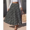 Zeagoo Womens Maxi Skirt Chiffon Elastic High Waist Pockets Pleated A-Line Flowy Skirts(Xh581)