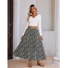 Zeagoo Womens Maxi Skirt Chiffon Elastic High Waist Pockets Pleated A-Line Flowy Skirts(Xh581)