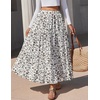 Zeagoo Womens Maxi Skirt Chiffon Elastic High Waist Pockets Pleated A-Line Flowy Skirts(Xh583)