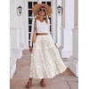 Zeagoo Womens Maxi Skirt Chiffon Elastic High Waist Pockets Pleated A-Line Flowy Skirts(Xh584)