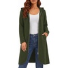 Zeagoo Women’s Fall Jacket 2026 Zip Up Hoodies Long Sleeve Long Tunic Sweatshirts Oversized Fleece Casual Coat with Pocket(A_fleece Fabric_army Green)