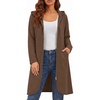 Zeagoo Women’s Fall Jacket 2026 Zip Up Hoodies Long Sleeve Long Tunic Sweatshirts Oversized Fleece Casual Coat with Pocket(A_fleece Fabric_brown)