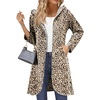 Zeagoo Women’s Fall Jacket 2026 Zip Up Hoodies Long Sleeve Long Tunic Sweatshirts Oversized Fleece Casual Coat with Pocket(A_fleece Fabric_leopard)