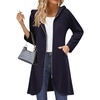 Zeagoo Women’s Fall Jacket 2026 Zip Up Hoodies Long Sleeve Long Tunic Sweatshirts Oversized Fleece Casual Coat with Pocket(A_fleece Fabric_navy Blue)