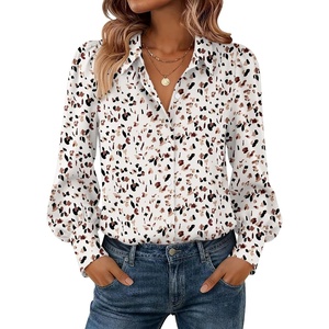 Zeagoo Women Button Down Shirts Lantern Long Sleeve Tops Business Casual Chiffon Blouses Trendy Work Clothes(An443-apricot)