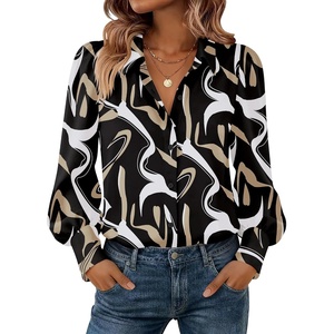 Zeagoo Women Button Down Shirts Lantern Long Sleeve Tops Business Casual Chiffon Blouses Trendy Work Clothes(Cx312)