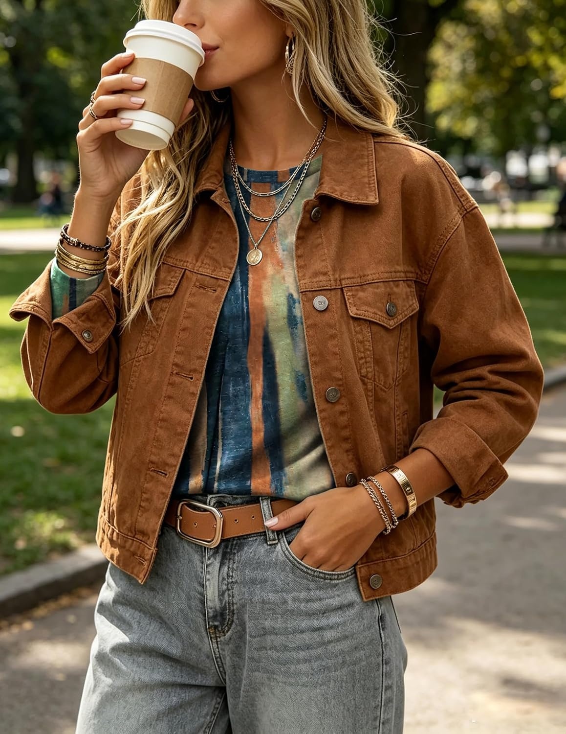 image:imageZeagoo Womens Casual Shirts Long Sleeve Tops Soft Crewneck Tshirts Basic Tee Business Workout Outfit 2026 Fall ClothesZ Stripes Multicolor 289