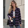 Zeagoo Flannel Shirt Women Plaid Button Down Shackets Long Sleeve Fall Tops | Cotton Brushed Flannel Shirts Lightweight Loose Fit Blouse Business Casual Office Outfits 2026 Fashion Summer Western Clothes(Gw544)