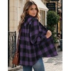 Zeagoo Flannel Shirt Women Plaid Button Down Shackets Long Sleeve Fall Tops | Cotton Brushed Flannel Shirts Lightweight Loose Fit Blouse Business Casual Office Outfits 2026 Fashion Summer Western Clothes(Gw544)