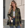 Zeagoo Flannel Shirt Women Plaid Button Down Shackets Long Sleeve Fall Tops | Cotton Brushed Flannel Shirts Lightweight Loose Fit Blouse Business Casual Office Outfits 2026 Fashion Summer Western Clothes(Gw378)