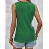 Zeagoo Tops for Women Trendy 2024 Tank Tops Keyhole Neck Sleeveless Blouses Summer Business Casual Basic Shirts(Green)