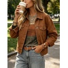 Zeagoo Women’s Casual Shirts Long Sleeve Tops Soft Crewneck Tshirts Basic Tee Business Workout Outfit 2026 Fall Clothes(Z Stripes Brown 398)