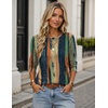 Zeagoo Women’s Casual Shirts Long Sleeve Tops Soft Crewneck Tshirts Basic Tee Business Workout Outfit 2026 Fall Clothes(Z Stripes Multicolor 289)
