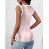 Zeagoo Womens Square Neck Ribbed Tank Tops 2026 Summer Casual Slim Fit Basic Cute Sleeveless Shirts Going Out Top(B – Rose Pink Stripe)