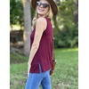 Zeagoo Womens Summer Tops Dressy Casual High Neck Sleeveless Shirts Basic Loose Fit Tank Tops Beach Vacation 2 Pack(B-dusty Pink&wine Red)