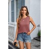 Zeagoo Womens Summer Tops Dressy Casual High Neck Sleeveless Shirts Basic Loose Fit Tank Tops Beach Vacation 2 Pack(B-dusty Pink&wine Red)