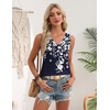 Zeagoo Womens Tank Tops 2026 Summer Sleeveless Loose Fit Tops V Neck Pleated Trendy Fashion Business Casual Shirts(Sf103 Flower)