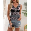 Zeagoo Womens Tank Tops 2026 Summer Sleeveless Loose Fit Tops V Neck Pleated Trendy Fashion Business Casual Shirts(Tz245 Striped)