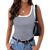 E - Stripe Navy White