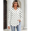 Zeagoo Blouses for Women Long Sleeve Button Down Shirts Dressy Casual Collared Tops Business Work Outfits(Brown Polka Dots)