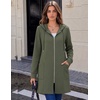 Zeagoo Hoodies for Women Sweatshirt Fall Zip up Jacket 2026 S-3XL(Army Green)
