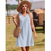 Zeagoo Summer Dresses for Women 2026 Sleeveless Dress V Neck Tank Dress Pleated Floral Tshirt Sundresses with Pockets(Tw399)