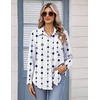 Zeagoo Womens Button Down Shirt Long Sleeve Work Blouse with Pocket | Business Clothing, Dressy Casual Shirts, Floral Blouse, Solid Color Office Wear(A-jh599)