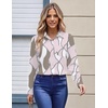 Zeagoo Womens Button Down Shirt Long Sleeve Work Blouse with Pocket | Business Clothing, Dressy Casual Shirts, Floral Blouse, Solid Color Office Wear(A-jh692)