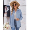 Zeagoo Womens Button Down Shirt Long Sleeve Work Blouse with Pocket | Business Clothing, Dressy Casual Shirts, Floral Blouse, Solid Color Office Wear(A-tz273)