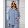 Zeagoo Womens Button Down Shirt Long Sleeve Work Blouse with Pocket | Business Clothing, Dressy Casual Shirts, Floral Blouse, Solid Color Office Wear(A-tz273)